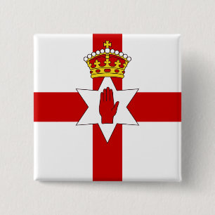 Noord-Ierland ulster vlag Vierkante Button 5,1 Cm