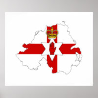 noord - ierland - vlag kaart verenigd koninkrijk