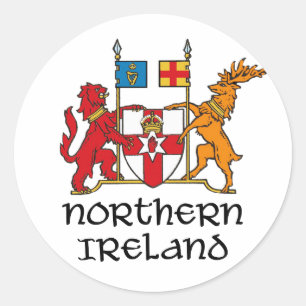 NOORD-IERLAND - vlag/wapen/embleem/symbool Ronde Sticker