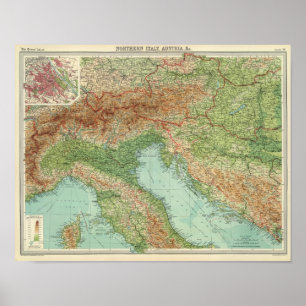 Noord-Italië, Oostenrijk, &c Poster