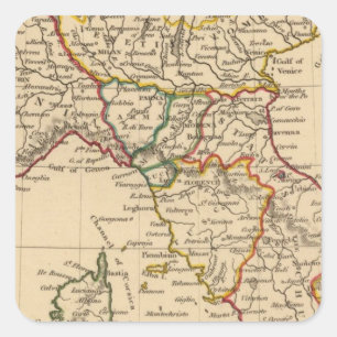 Noord-Italië Vierkante Sticker