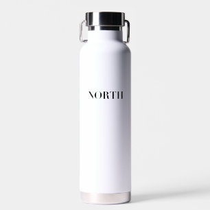 Noord Klassiek Tijdloos Minimaal Zwart Logo Waterfles