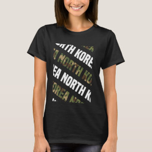 Noord-Korea Camo Pattern Green Camouflage T-shirt