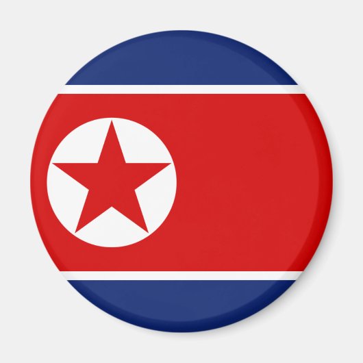 Noord-Korea Flag Magnet Magneet (Voorkant)