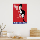 Noord-Korea Propaganda Poster  Koreanen overal (Keuken)