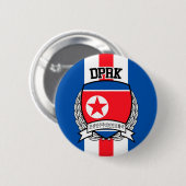Noord Korea Ronde Button 5,7 Cm (Voorkant /achterkant)