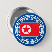 Noord-Korea Round Embleem Ronde Button 7,6 Cm (Voorkant /achterkant)