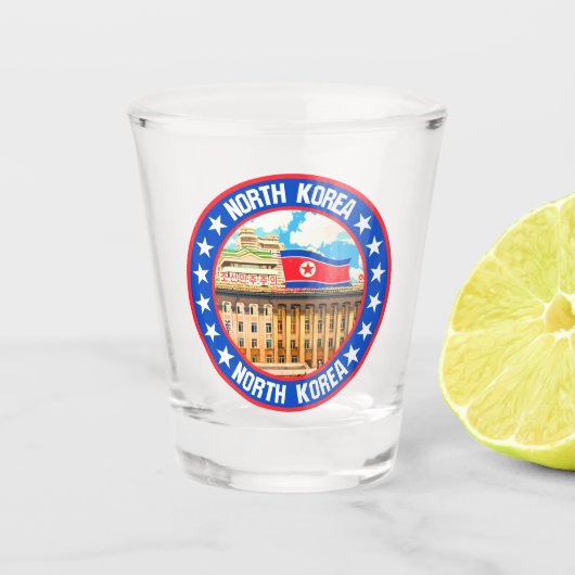 Noord Korea Shot Glas (Voorkant)