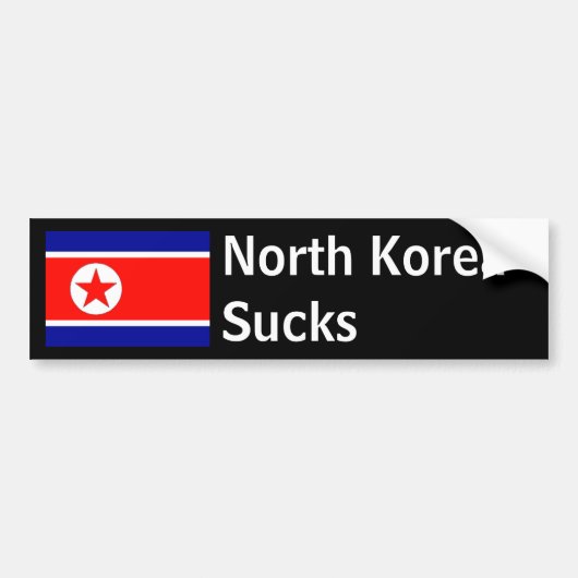 Noord-Korea Sucks Bumpersticker (Voorkant)