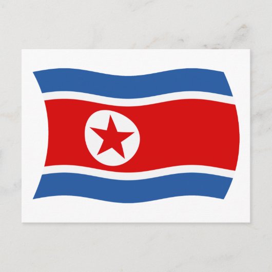 Noord-Korea Vlag Ansichtkaart Briefkaart (Voorkant)