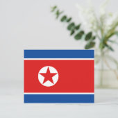 Noord-Korea Vlag Briefkaart (Staand voorkant)