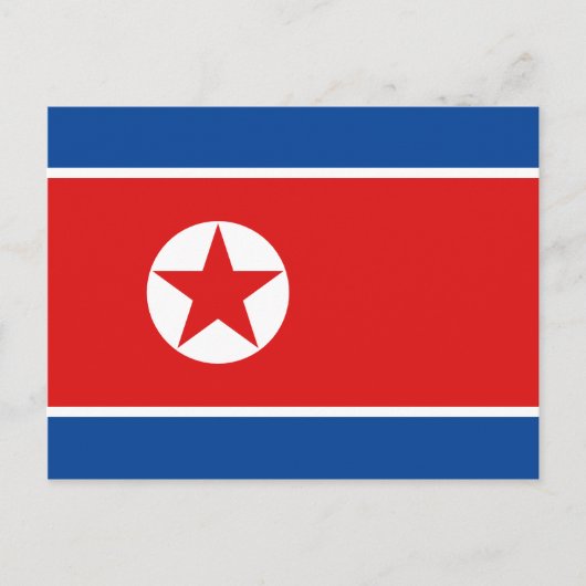 Noord-Korea Vlag Briefkaart (Voorkant)
