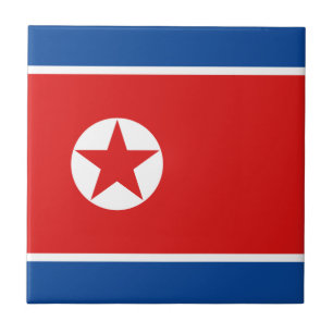 Noord-Korea Vlag Keramische Tegels Tegeltje