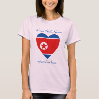 Noord-Korea Vlag Liefje T-Shirt