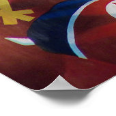 Noord-Koreaans Kim il Sung Propaganda Poster (Hoek)