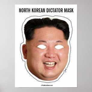 Noord-Koreaanse dictator masker Poster