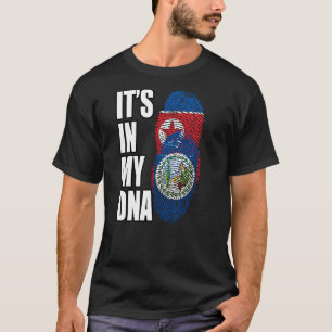 Noord-Koreaanse en Belizean Mix DNA-werelderfgoedv T-shirt