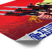 Noord-Koreaanse oorlogspropaganda Poster (Hoek)