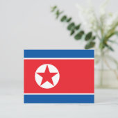 Noord-Koreaanse vlag Briefkaart (Staand voorkant)