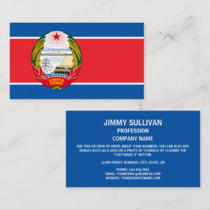 Noord-Koreaanse Vlag & Embleem, Vlag van Noord-Kor Visitekaartje