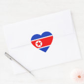 Noord-Koreaanse vlag Hart Sticker (Envelop)