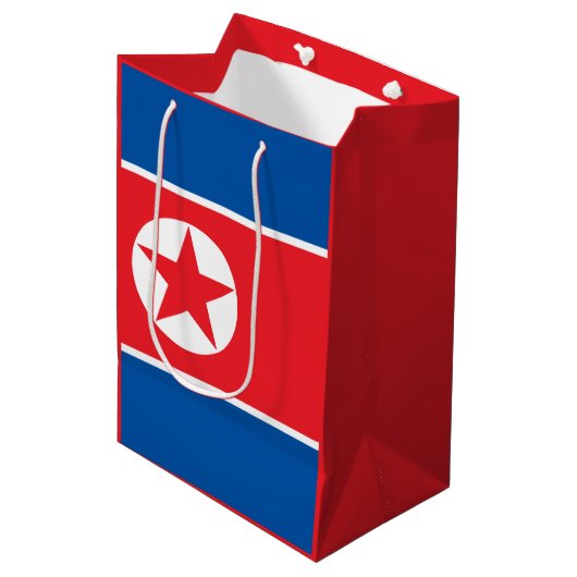 Noord-Koreaanse vlag Medium Cadeauzakje (Voorkant Gekanteld)