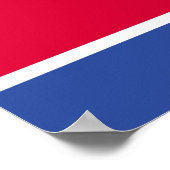 Noord-Koreaanse vlag Poster (Hoek)