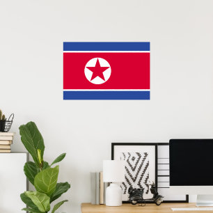 Noord-Koreaanse vlag Poster