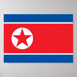 Noord-Koreaanse vlag Poster