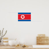 Noord-Koreaanse vlag Poster (Keuken)