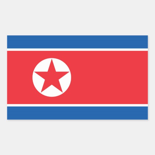 Noord-Koreaanse vlag Rechthoekige Sticker (Voorkant)