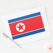 Noord-Koreaanse vlag Rechthoekige Sticker (Envelop)