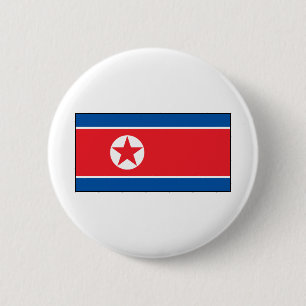 Noord-Koreaanse vlag Ronde Button 5,7 Cm