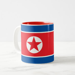 Noord-Koreaanse vlag Tweekleurige Koffiemok