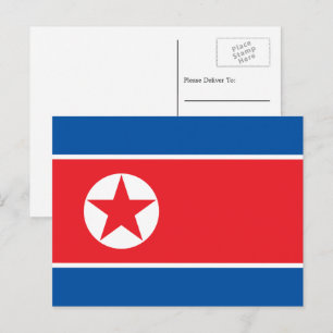 Noord-Koreaanse vlag, Vlag van Noord-Korea Briefkaart