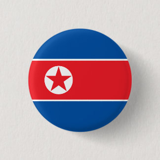 Noord-Koreaanse vlag, Vlag van Noord-Korea Ronde Button 3,2 Cm