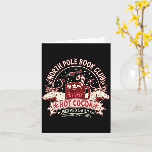 Noord Le Boek Club Heet Cacao Rendier Bibliothecar Kaart (Gele Bloem)