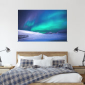 noord - licht omwikkeld canvas afdruk (Insitu (Slaapkamer))