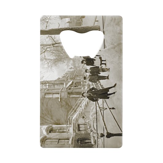 NOORD LINCOLN PARK CHICAGO W. VAN MENOMINEE 1890'S KREDIETKAART FLESSENOPENER (Voorkant)