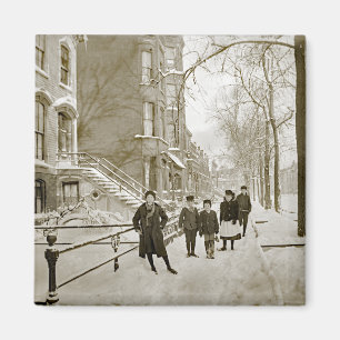 NOORD LINCOLN PARK CHICAGO W. VAN MENOMINEE 1890'S MAGNEET