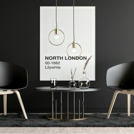 Noord-Londen Lilywhite - Witte grens Perfect Poster