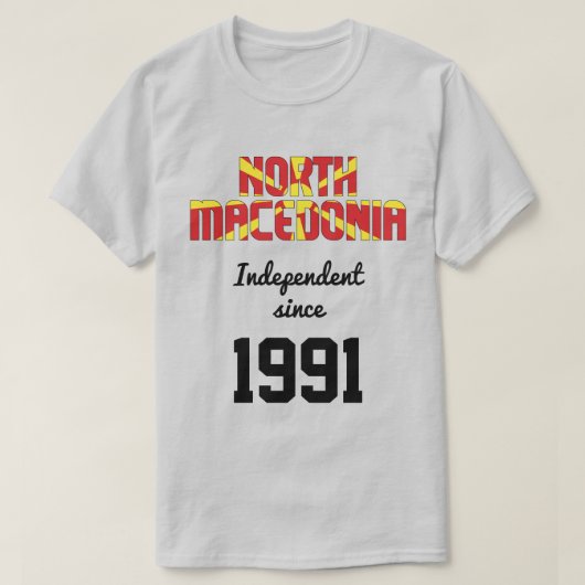 Noord-Macedonië Flag Independence Celebration T-shirt (Design voorkant)