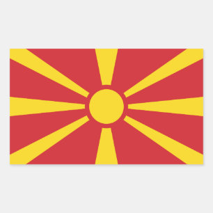 Noord-Macedonië Rechthoekige Sticker