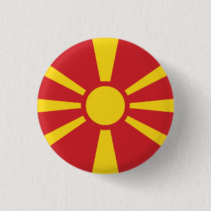 Noord-Macedonië Ronde Button 3,2 Cm