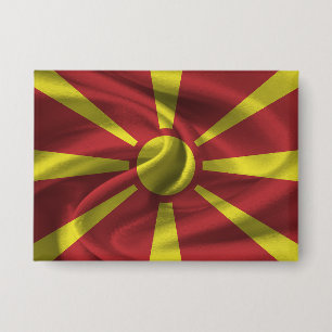 Noord-Macedonië Vlag Button