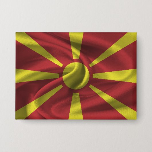 Noord-Macedonië Vlag Button (Voorkant)