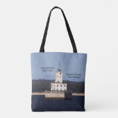 Noord Manitou Shoal Light over de hele canvas tas (Achterkant)