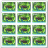 Noord-Moose - Alaska Postage Sticker (Voorkant)