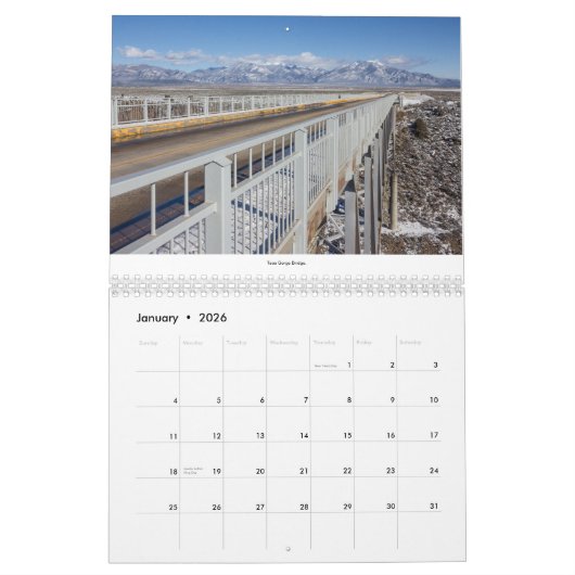 Noord-Nieuw-Mexico fotokalender Kalender (Jan 2026)