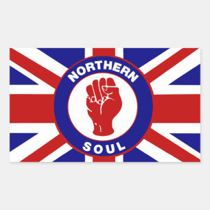 Noord-Soul Union jack Rectangle Stickers